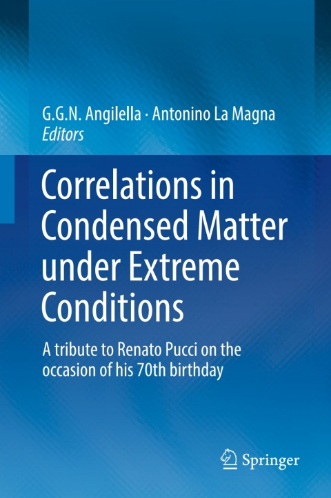 Cover image for book Correlations in Condensed Matter under Extreme Conditions