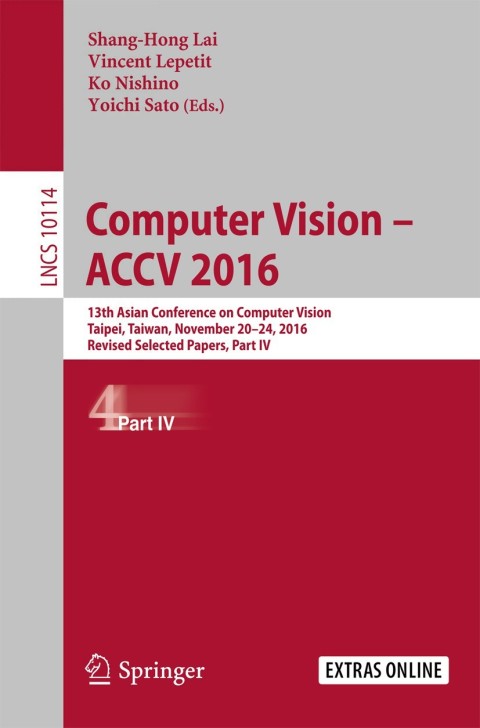 Cover image for book Computer Vision – ACCV 2016