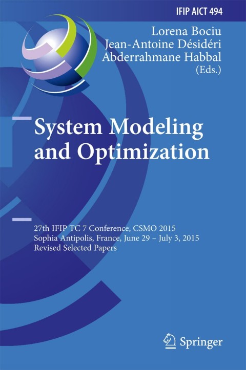 Cover image for book System Modeling and Optimization
