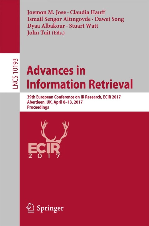 Cover image for book Advances in Information Retrieval