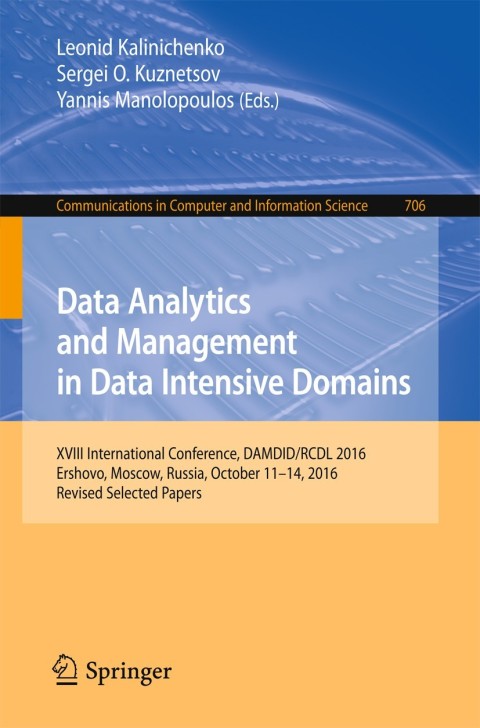 Cover image for book Data Analytics and Management in Data Intensive Domains