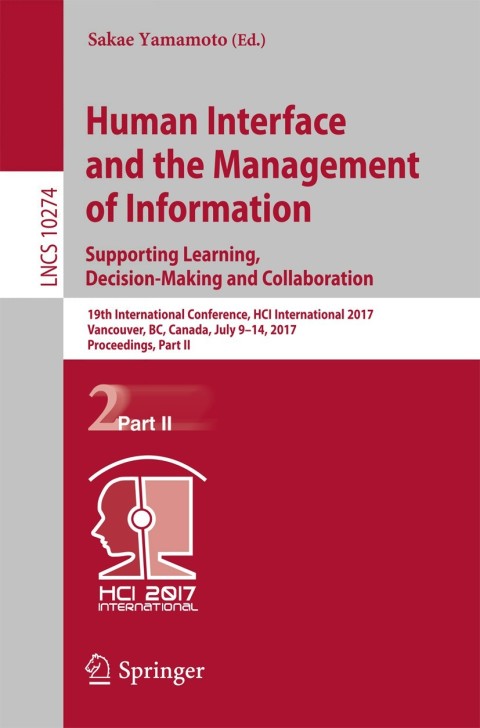 Cover image for book Human Interface and the Management of Information: Supporting Learning, Decision-Making and Collaboration