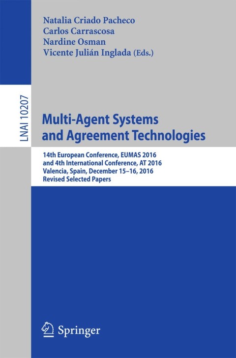 Cover image for book Multi-Agent Systems and Agreement Technologies