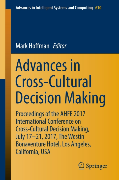 Cover image for book Advances in Cross-Cultural Decision Making