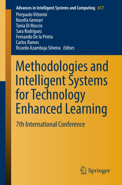 Cover image for book Methodologies and Intelligent Systems for Technology Enhanced Learning