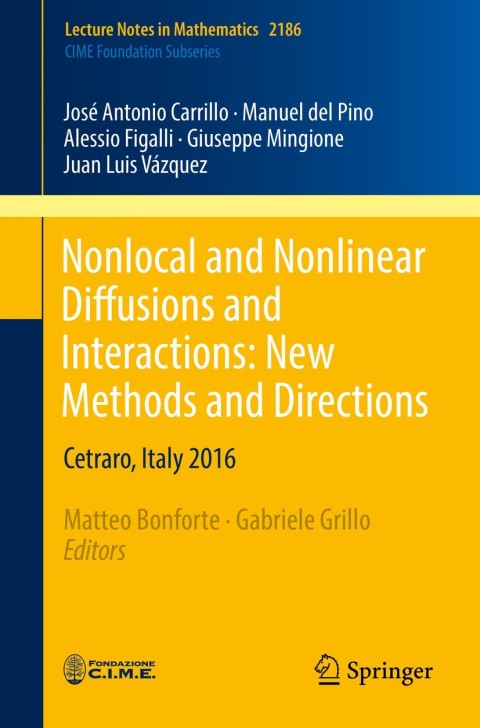 Cover image for book Nonlocal and Nonlinear Diffusions and Interactions: New Methods and Directions