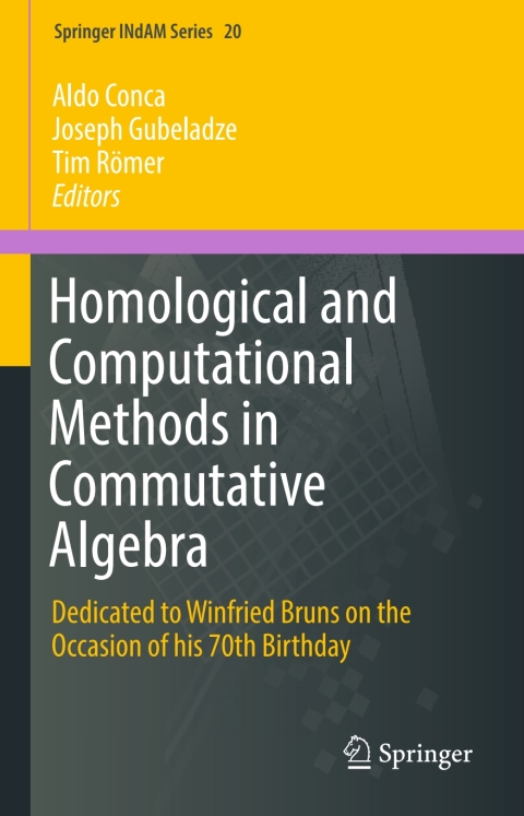 Cover image for book Homological and Computational Methods in Commutative Algebra