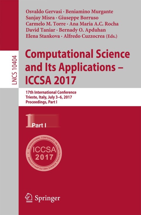 Cover image for book Computational Science and Its Applications – ICCSA 2017