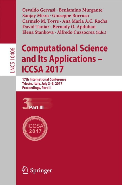 Cover image for book Computational Science and Its Applications – ICCSA 2017