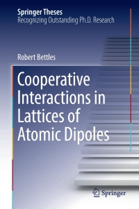 صورة الغلاف: Cooperative Interactions in Lattices of Atomic Dipoles 9783319628424