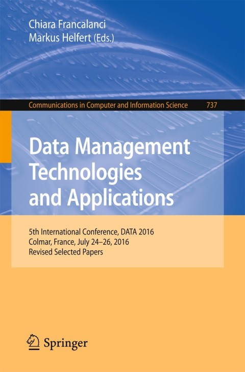 Cover image for book Data Management Technologies and Applications