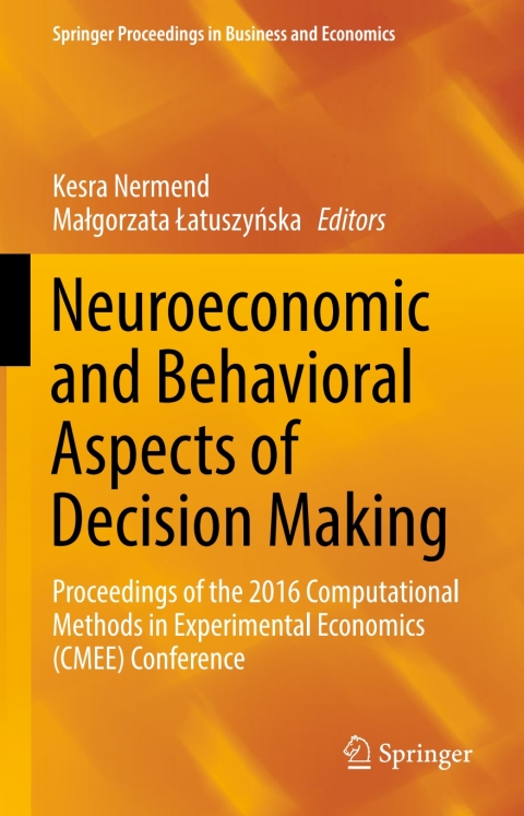 Cover image for book Neuroeconomic and Behavioral Aspects of Decision Making