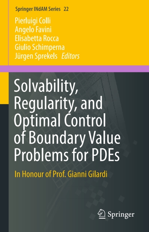 Cover image for book Solvability, Regularity, and Optimal Control of Boundary Value Problems for PDEs