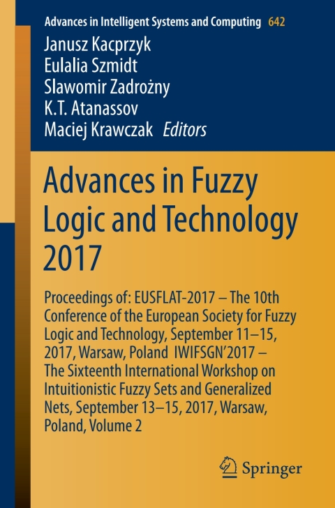 Cover image for book Advances in Fuzzy Logic and Technology 2017