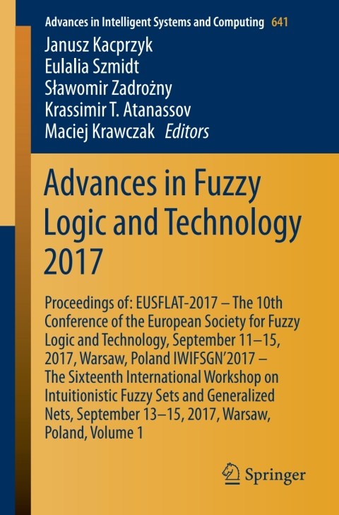 Cover image for book Advances in Fuzzy Logic and Technology 2017