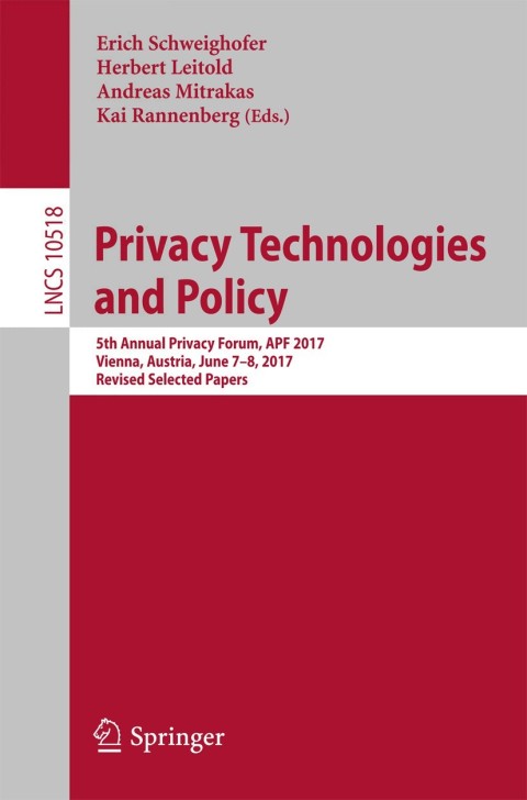 Cover image for book Privacy Technologies and Policy
