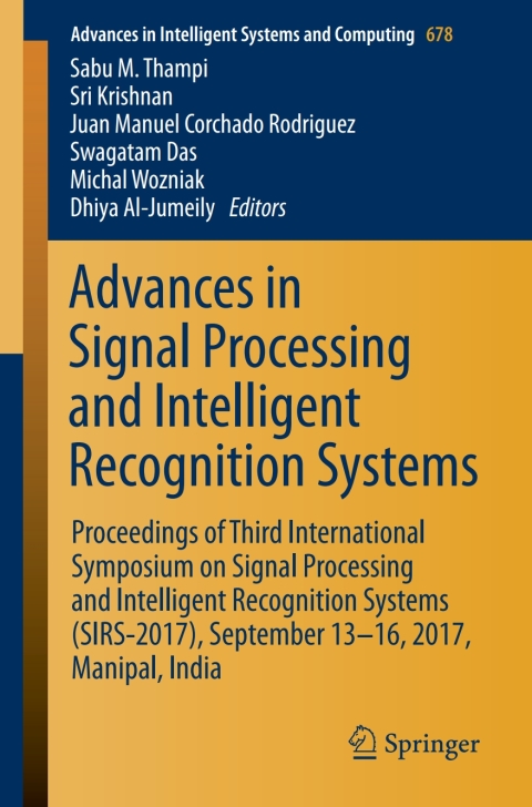Cover image for book Advances in Signal Processing and Intelligent Recognition Systems