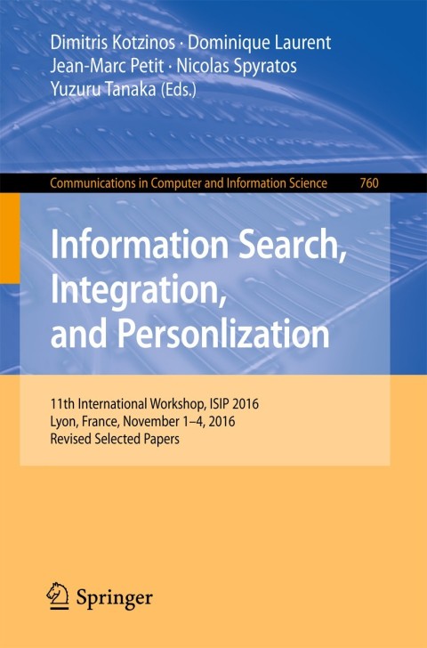 Cover image for book Information Search, Integration, and Personlization