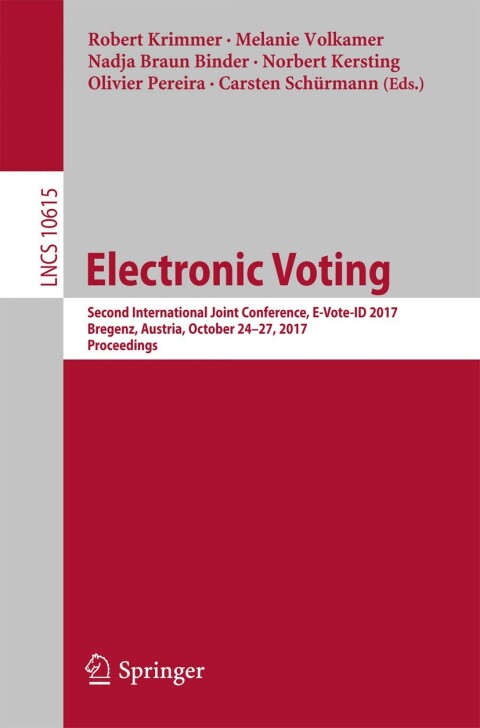 Cover image for book Electronic Voting
