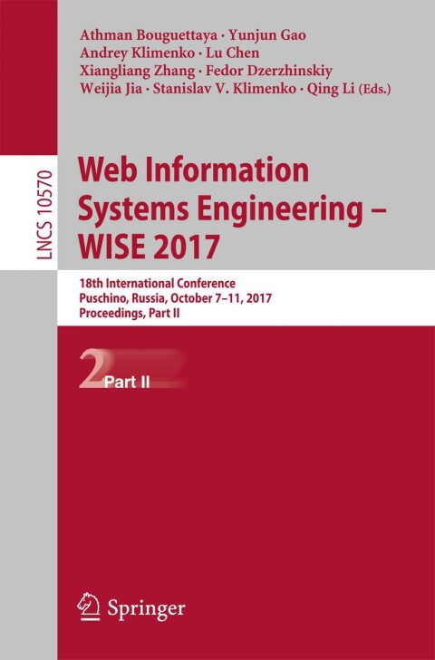 Cover image for book Web Information Systems Engineering – WISE 2017