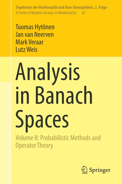 Cover image for book Analysis in Banach Spaces