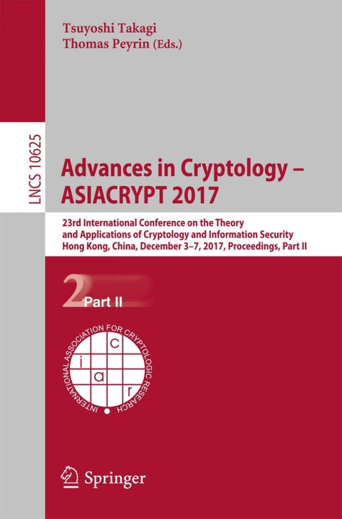 Cover image for book Advances in Cryptology – ASIACRYPT 2017