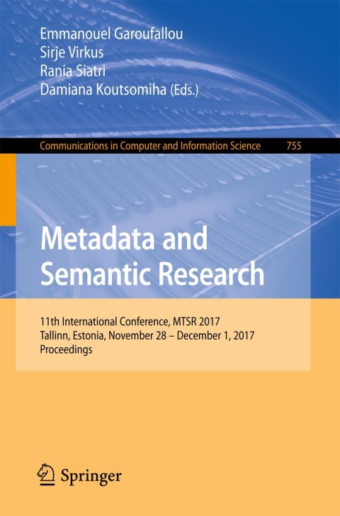 Cover image for book Metadata and Semantic Research