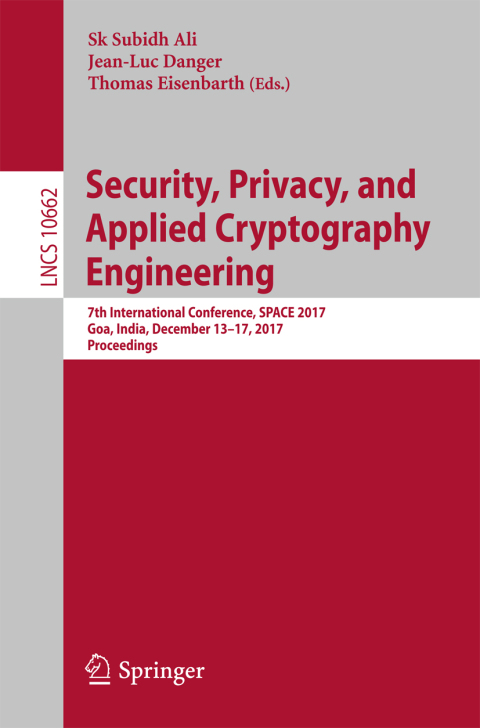Cover image for book Security, Privacy, and Applied Cryptography Engineering