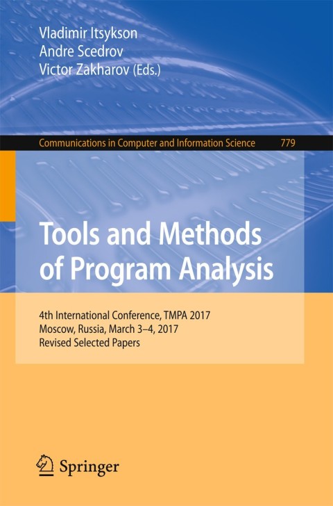 Cover image for book Tools and Methods of Program Analysis