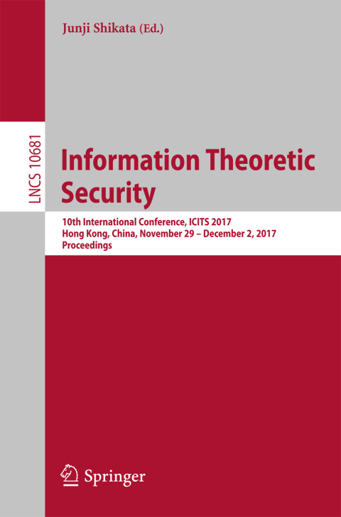 Cover image for book Information Theoretic Security