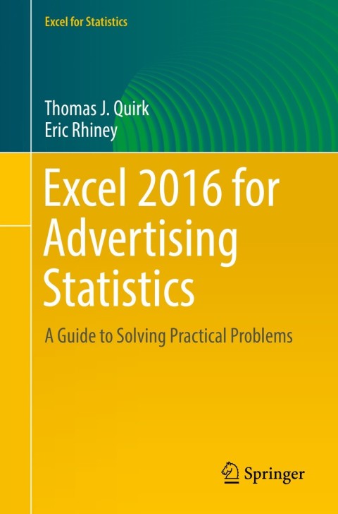 Cover image for book Excel 2016 for Advertising Statistics