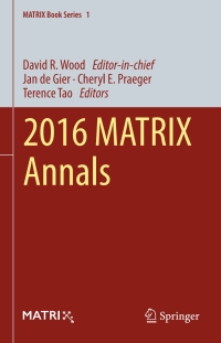 Cover image: 2016 MATRIX Annals 9783319722986
