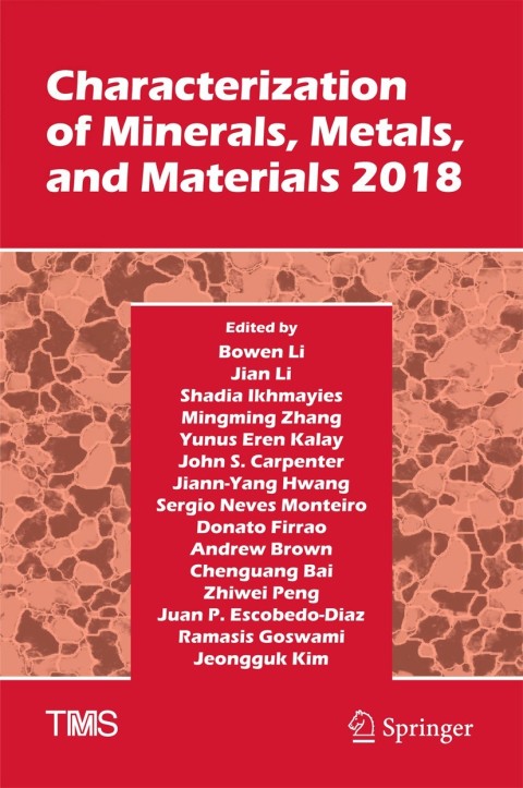 Cover image for book Characterization of Minerals, Metals, and Materials 2018