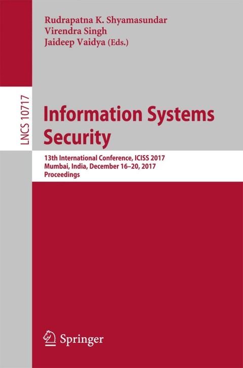 Cover image for book Information Systems Security