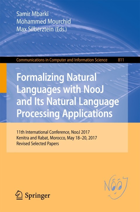 Cover image for book Formalizing Natural Languages with NooJ and Its Natural Language Processing Applications