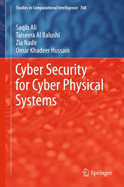 Cover image for book Cyber Security for Cyber Physical Systems