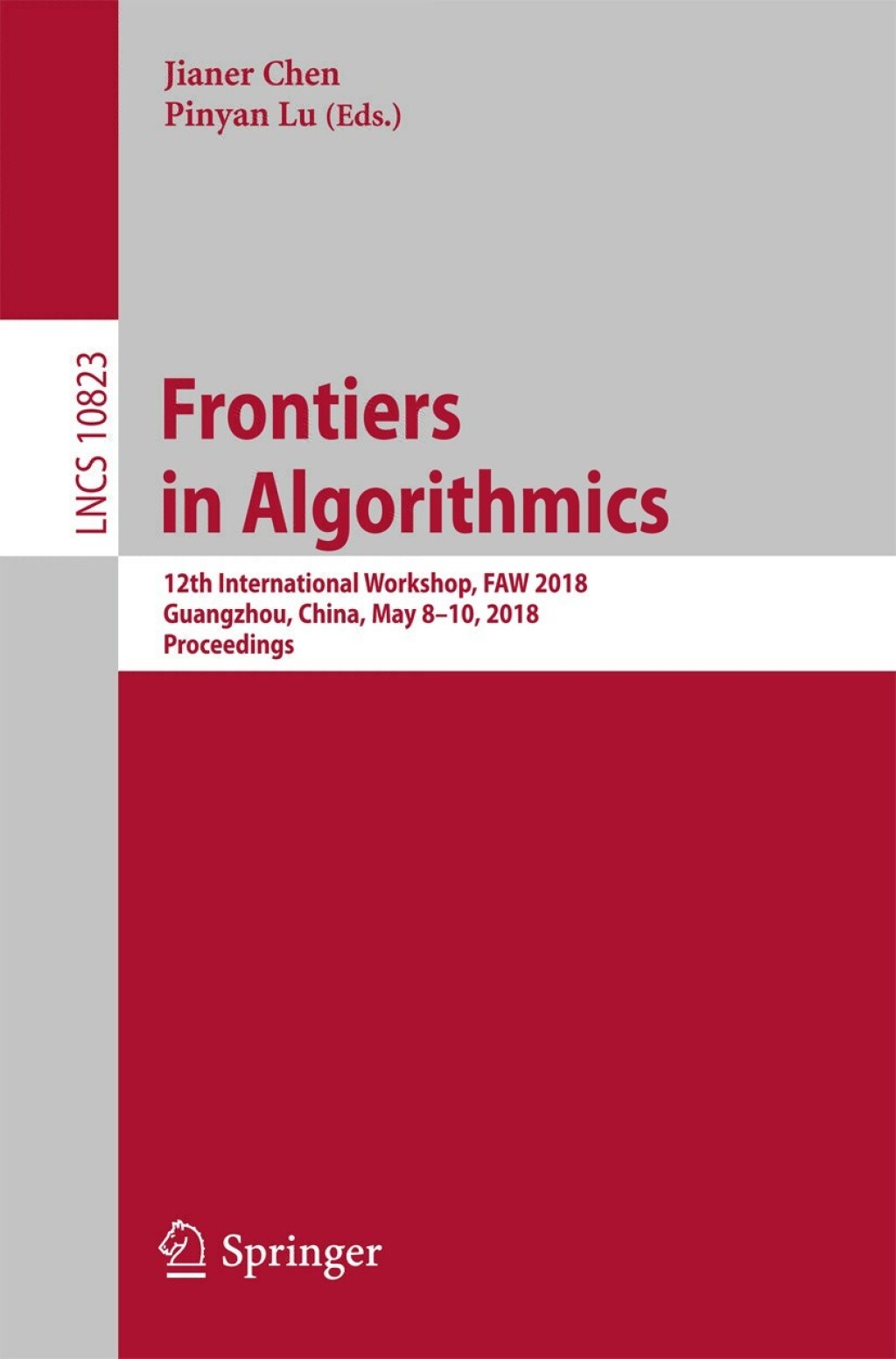 Frontiers in Algorithmics (eBook)