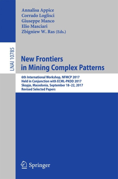 Cover image for book New Frontiers in Mining Complex Patterns