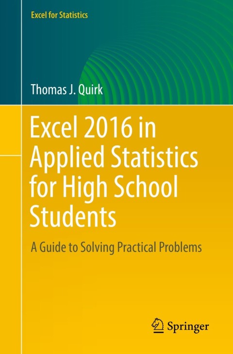 Cover image for book Excel 2016 in Applied Statistics for High School Students