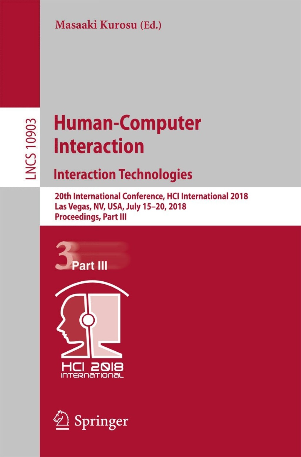 Human-Computer Interaction. Interaction Technologies (eBook)