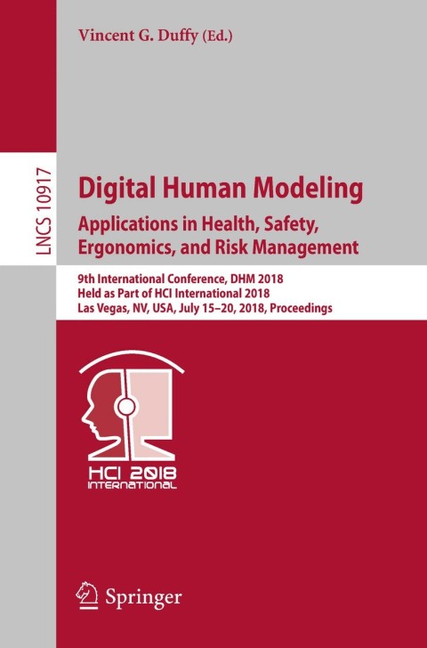 Cover image for book Digital Human Modeling. Applications in Health, Safety, Ergonomics, and Risk Management