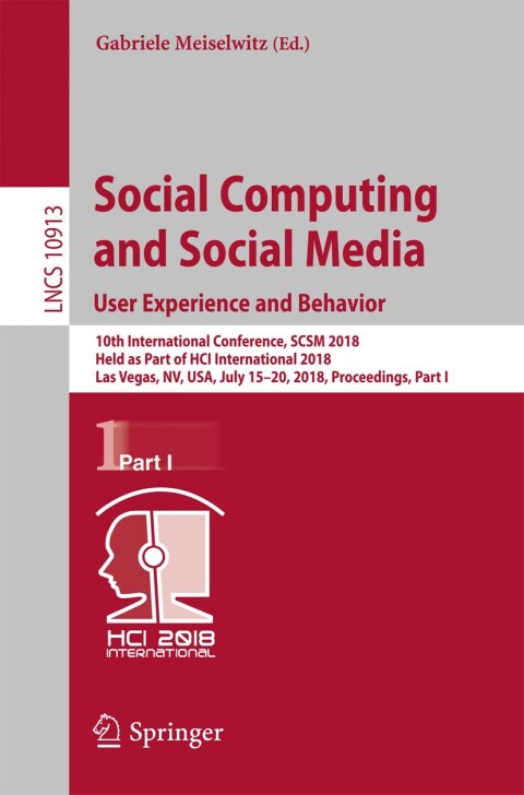 Cover image for book Social Computing and Social Media. User Experience and Behavior