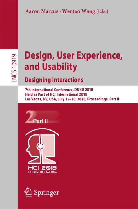 Cover image for book Design, User Experience, and Usability: Designing Interactions