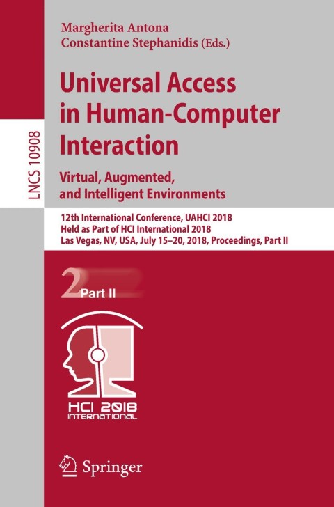 Cover image for book Universal Access in Human-Computer Interaction. Virtual, Augmented, and Intelligent Environments