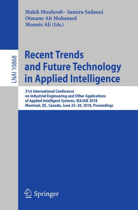Cover image for book Recent Trends and Future Technology in Applied Intelligence