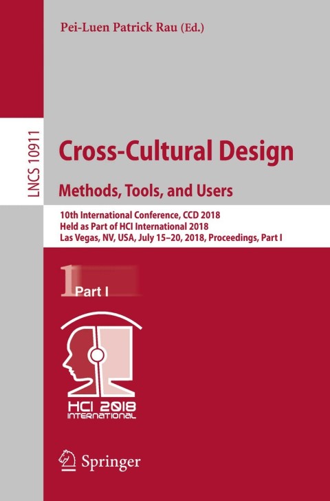 Cover image for book Cross-Cultural Design. Methods, Tools, and Users