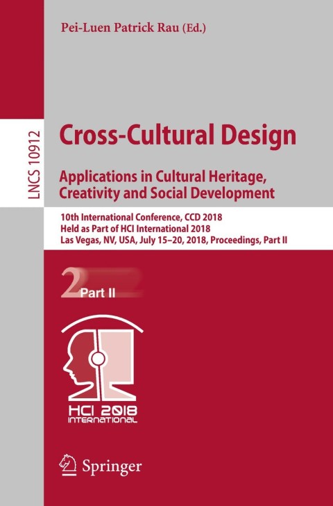 Cover image for book Cross-Cultural Design. Applications in Cultural Heritage, Creativity and Social Development