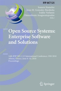 Cover image: Open Source Systems: Enterprise Software and Solutions 9783319923741