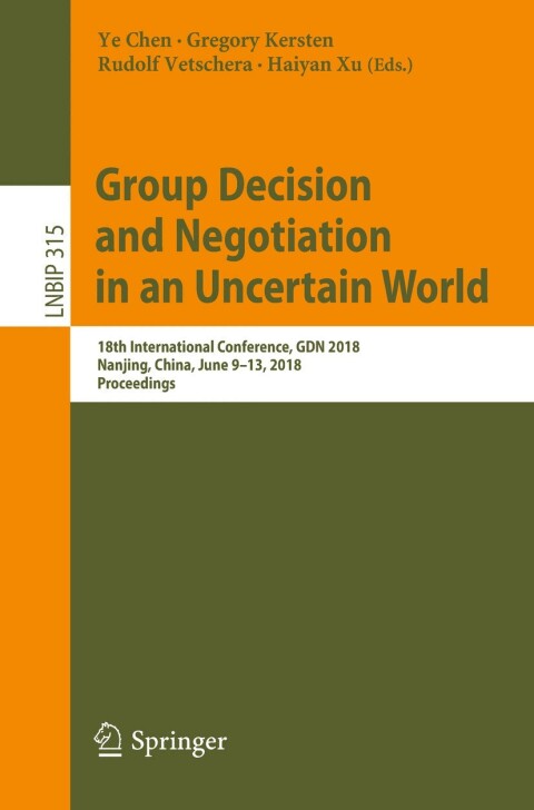 Cover image for book Group Decision and Negotiation in an Uncertain World