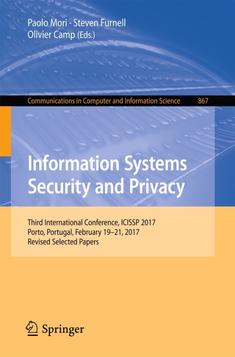 Cover image for book Information Systems Security and Privacy